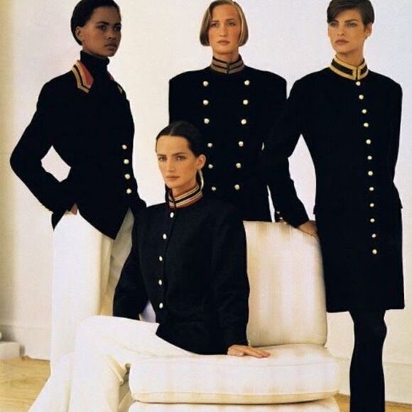 Ralph Lauren Vintage Navy & Gold Braid Double Breasted Nautical Inspired Blazer - Picture 12 of 17